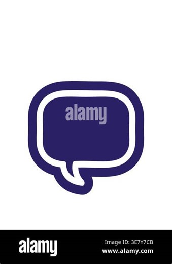 stretching up animation of speech bubble icon symbol design Stock Video Footage - Alamy