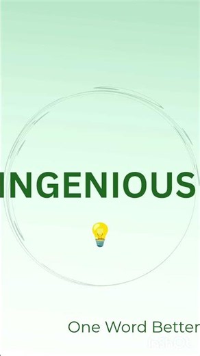 Still Saying CLEVER? 💡 Try INGENIOUS Instead! | English Vocabulary #shorts