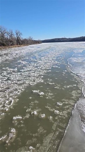Ice flowing on the Platte River in Nebraska | Nature Heals the Soul