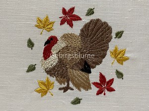 Thanksgiving Turkey Machine Embroidery Design Instant Download Digital File Size H3.61*w3.74in for Hoop 4*4 - Etsy