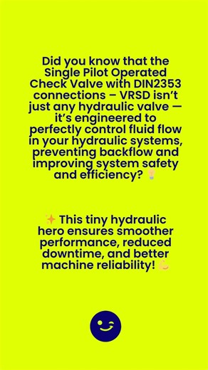 SINGLE PILOT OPERATED CHECK VALVE WITH DIN2353 CONNECTIONS – VRSD | HFD Hydraulic
