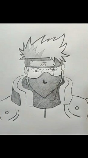como dibujar a kakashi hatake facil y Rápido #dibujodigital #dibujo #kakashihatake | Amauri Ramirez