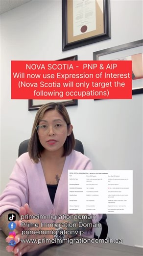 Prime Immigration Domain on Instagram: "📣 NOVA SCOTIA IMMIGRATION UPDATE (AIP + NSPNP) Nova Scotia has officially shifted to a new EOI (Expression of Interest) system for both AIP endorsements and NSNP applications. Here’s what applicants and employers need to know: ✔️ All new and existing submissions now go into an EOI pool ✔️ Only profiles selected in a draw move forward to processing ✔️ No points system announced — selection is based on current labour-market needs ✔️ Priority sectors include