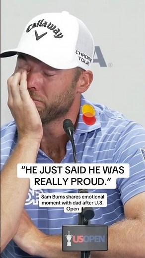 Sam Burns shares an emotional moment with his dad after his U.S. Open heartbreak.