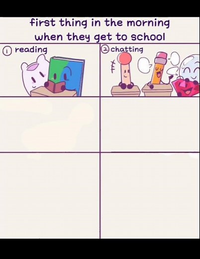 First Things In The Morning When Students Get To School [BFDI Art]