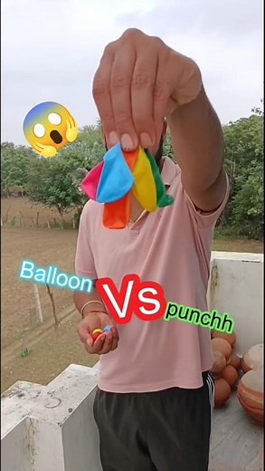 Balloons Ka Magic Punch Experiment ! Science Trick😱#shorts #experiment