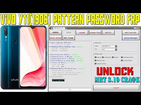 🔴Vivo Y11(1906 )Pattern Password Frp Unlock Mrt 3.19 Cra@k | One Click Unlock Tool Mrt | 2021 By MTC