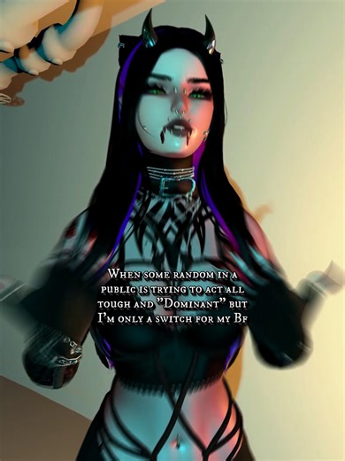 🦇. Only he gets to see my sub side fr. 🦇 - - - - -Avi link: https://payhip.com/b/AhmM2?ref=jinxxy 🦇. .{Tags} #Lady_Dracula #Dracula #Vampiregoth #cybergothic #Facetracking #Gothic #Vrchat #vrchatcommunity #Vrc #vrchatavatar #Fullbody #Fullbodytracking #fyppp #fypシ #Foryou #foryoupage #blinkercheckpoint