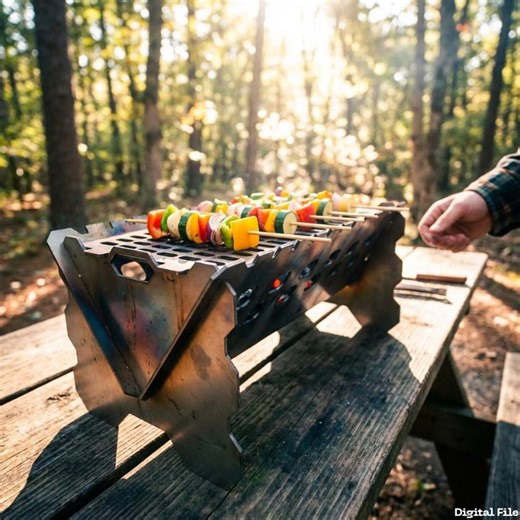 Portable Grill DXF Files Outdoor Camping Fire Pit BBQ Plan 3mm - Laser Cut - Etsy