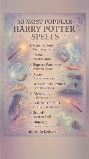 10 Most Popular Harry Potter Spells Explained! ⚡ #harrypotter #memes #shorts