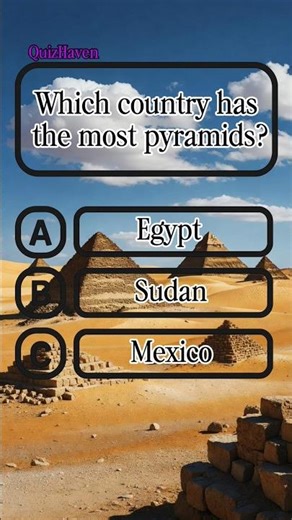 🏜️Which country has the most pyramids?#quiz #quiztime #generalknowledge #knowledge #english #trivia