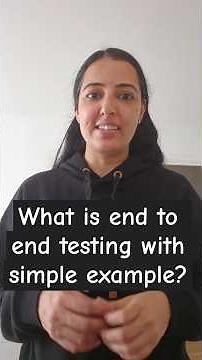 What is end to end testing? #softwaretesting #interviewpreparation #testers #shortsvideo