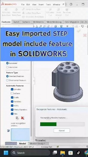 import 3d model STEP in solidworks #solidworkstips #solidworkstutorial