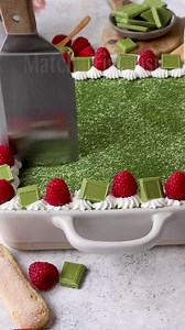 This delicious Matcha Tiramisu is made of ladyfingers soaked in matcha, with creamy mascarpone layers. An easy dessert to make, it doesn’t taste overly sweet, and will please any green tea lovers. https://www.piesandtacos.com/matcha-tiramisu/ | Pies and Tacos
