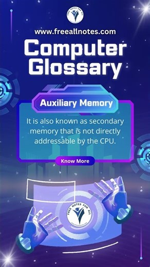 Auxiliary Memory | Computer Glossary | Computer Dictionary and Terms #computerkeys #computers