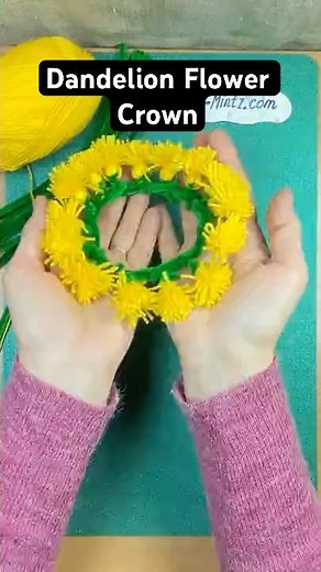 DIY Dandelion Flower Crown 🌼 Easy Spring Craft for Kids #diy