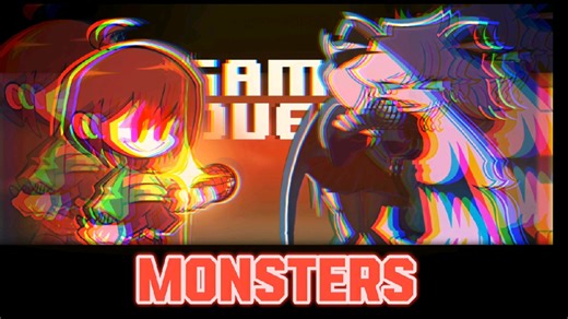 【FNF X 光流补帧】神曲：Monsters，chara：成为我的exp！（mod来源看简介）