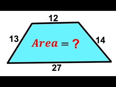 Calculate area of the Blue Shaded Trapezoid | Trapezoid | (Trapezium) | #math #maths | #geometry