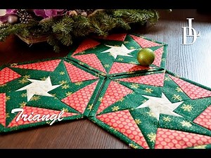 Vánoční prostírka - Patchwork Triangl