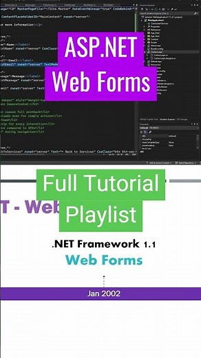 ASP.NET - Web Forms Intro 01 | .Net Framework #dotnet