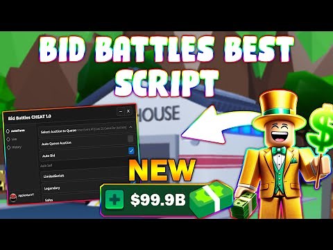 *NEW* Bid Battles Script (PASTEBIN 2024) (AUTOFARM, AUTO SELL, AUTO QUEUE)