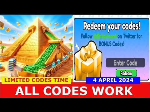 *ALL CODES* Mega Pyramid Tycoon ROBLOX | LIMITED CODES TIME | APRIL 4, 2024
