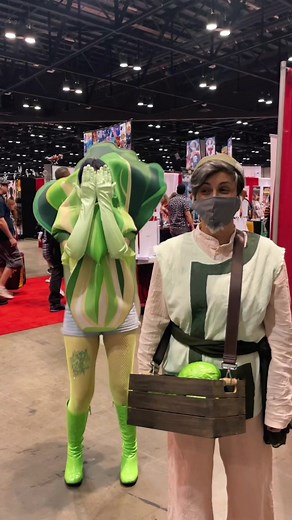 Cosplay of the Cabbage Man from Avatar: The Last Airbender