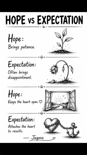 Hope vs Expectation | A Simple Truth About Happiness and Disappointment #expectations #hope #shorts