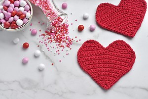 Heart Coaster - Free Crochet Pattern - The Turtle Trunk