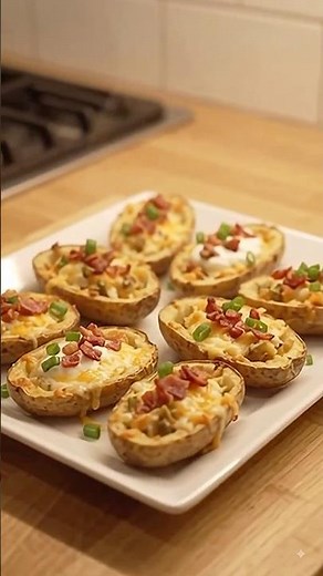 🥔 Loaded Potato Skins | Crispy, Cheesy & Fully Loaded