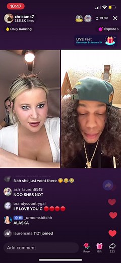 Christen on live last night 🤣🤣🤣 before her account got banned! I was cracking up 😂 #christenwhiteman #christenwhitmanlive