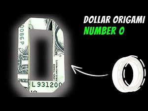 Folding Origami Number 0 from a Dollar Bill | Dollar Origami Tutorial