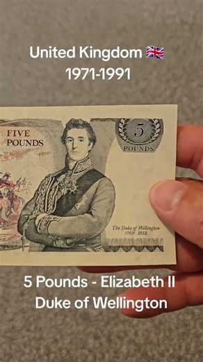 5 Pounds 1971-1991 UK 🇬🇧 Queen Elizabeth #banknotes