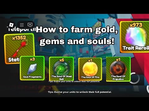 How to Farm Gold, Gems, Souls & Trait Rerolls FAST in Anime Ranger X! (Beginner Friendly)