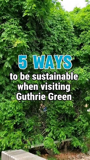 Happy Earth Day 🌎 and Sustainability Month! ♻️ The Sustainability Committees at Guthrie Green and @gathertulsa are encouraging visitors to follow eco-friendly practices when visiting the park. Here are 5 ways you can be more sustainable during your next visit. #sustainabilitytips #earthday #sustainability | Guthrie Green