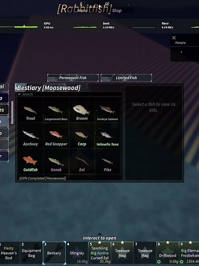 ocean bestiary completion #fisch #roblox