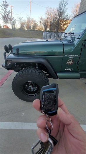 Jeep TJ + Compustar remote start🔥#jeep #jeeptj #viral