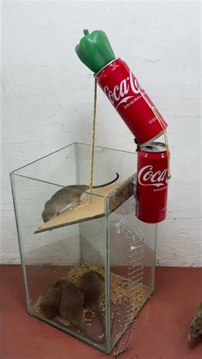 The Smartest DIY Mouse Trap Ever! 🐭🎒 | No Harm #cute #english #shortfeed #animals