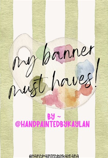 my banner must haves! everything I use is 🔗 in my b i o on my profile! i’m an open book, so i’m always here to help! crazy to think my 1 year of my small biz is fast approaching! 🩷 happy painting! 🎨 #bannerpainting #artist #tipsandtricks #amazonmusthaves #fyppp