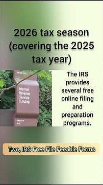 The IRS provides several free online filing and preparation programs.