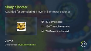 Sharp Shooter achievement in Zuma