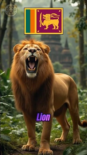 10 National Flags with Visible Animals