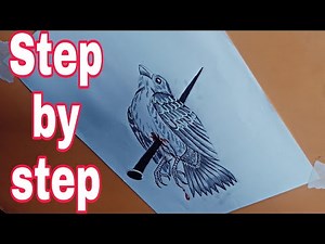 Dead bird drawing step by step || easy tutorial for beginners || pencil drawing