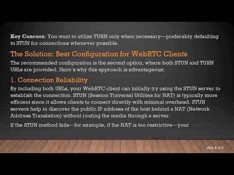 Understanding the Need for STUN and TURN URLs in WebRTC Connections