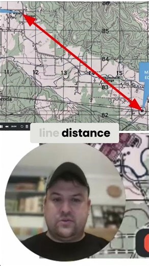 Measure Straight-Line Distance on a Map #shorts