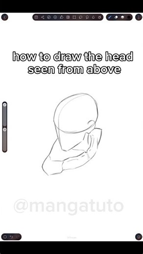 How to draw Head seen from above ✏️ #tutorials #howtodraw #sketch #head #drawing #fyppppp #fypシ