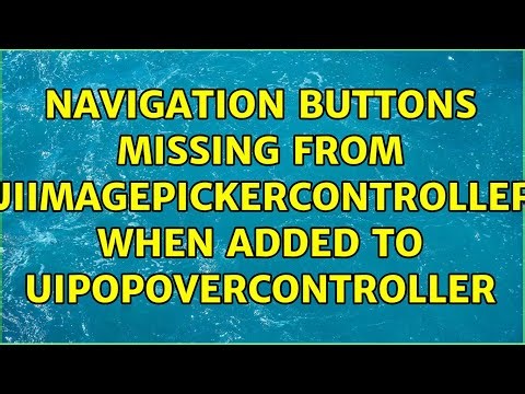 Navigation buttons missing from UIImagePickerController when added to UIPopoverController