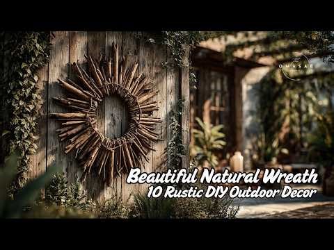 Beautiful Natural Wreath Garden Ideas 🌿 | 10 Rustic DIY Outdoor Decor