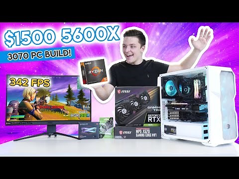 $1500 Ryzen 5600X & RTX 3070 Gaming PC Build! [Full $1500 Build Guide - 15+ Gaming Benchmarks!]
