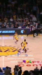 Throwback to LeBron James recreating Kobe Bryant’s iconic windmill dunk 💜💛🐍 WE MISS YOU MAMBA. | Reven Añabieza Niñofranco